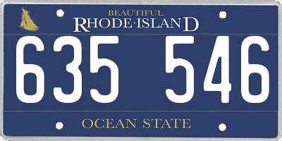 RI license plate 635546