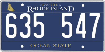 RI license plate 635547