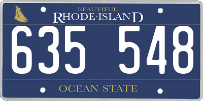RI license plate 635548