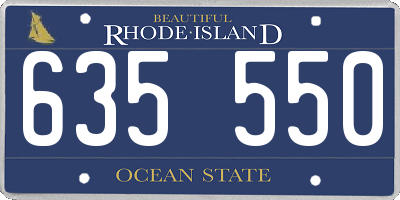 RI license plate 635550