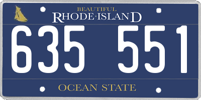RI license plate 635551