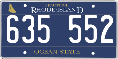 RI license plate 635552