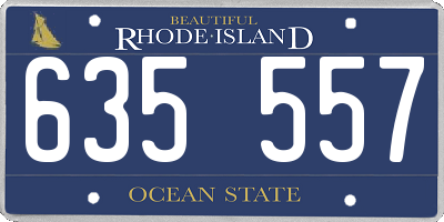 RI license plate 635557