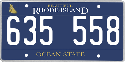 RI license plate 635558