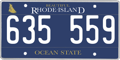 RI license plate 635559