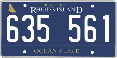 RI license plate 635561
