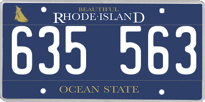 RI license plate 635563