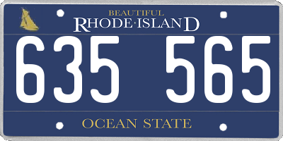 RI license plate 635565