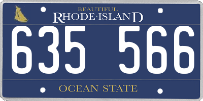 RI license plate 635566