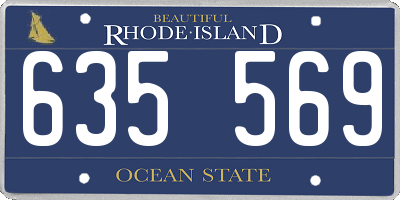RI license plate 635569