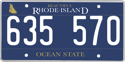 RI license plate 635570