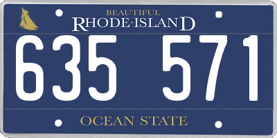 RI license plate 635571
