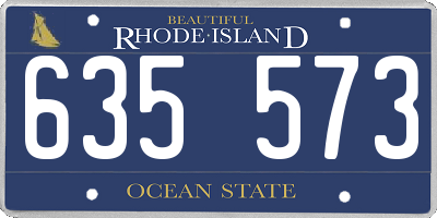 RI license plate 635573