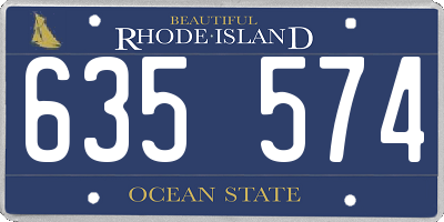 RI license plate 635574