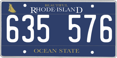 RI license plate 635576