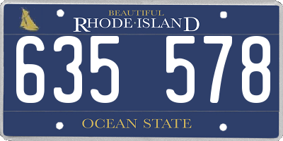 RI license plate 635578
