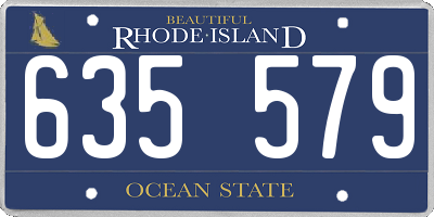 RI license plate 635579