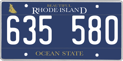 RI license plate 635580