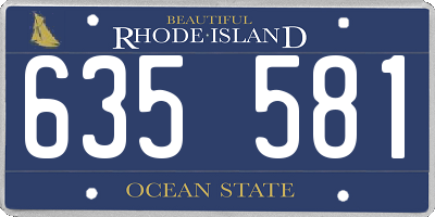 RI license plate 635581