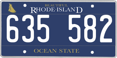 RI license plate 635582