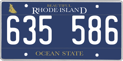 RI license plate 635586