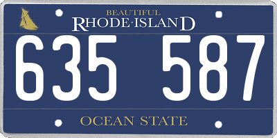 RI license plate 635587
