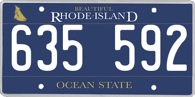 RI license plate 635592