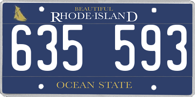 RI license plate 635593