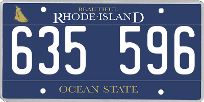 RI license plate 635596