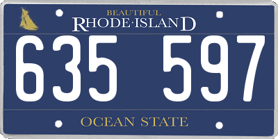 RI license plate 635597