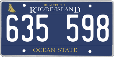 RI license plate 635598