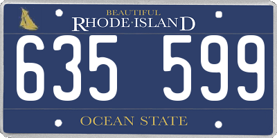 RI license plate 635599