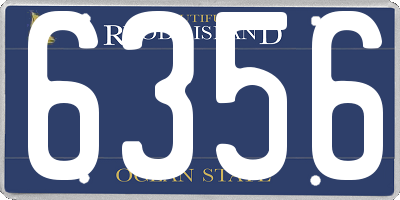 RI license plate 6356