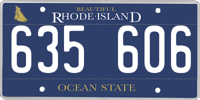 RI license plate 635606