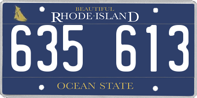 RI license plate 635613
