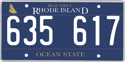 RI license plate 635617