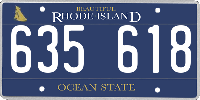 RI license plate 635618