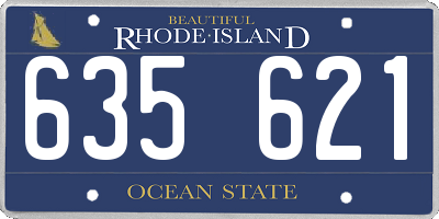 RI license plate 635621