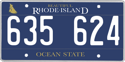 RI license plate 635624