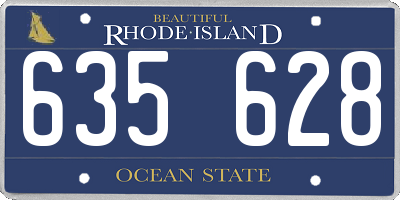 RI license plate 635628