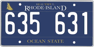 RI license plate 635631