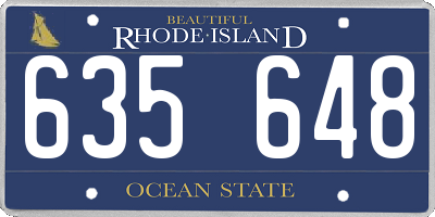 RI license plate 635648