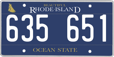 RI license plate 635651