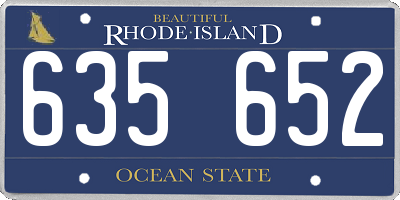 RI license plate 635652