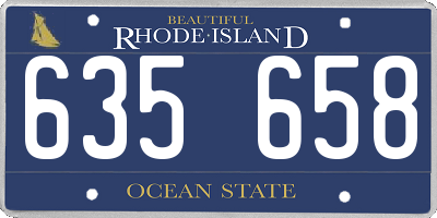 RI license plate 635658