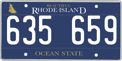 RI license plate 635659