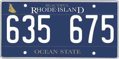 RI license plate 635675