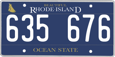 RI license plate 635676