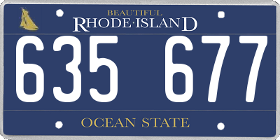 RI license plate 635677