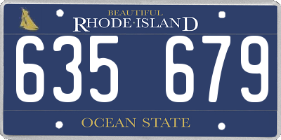 RI license plate 635679